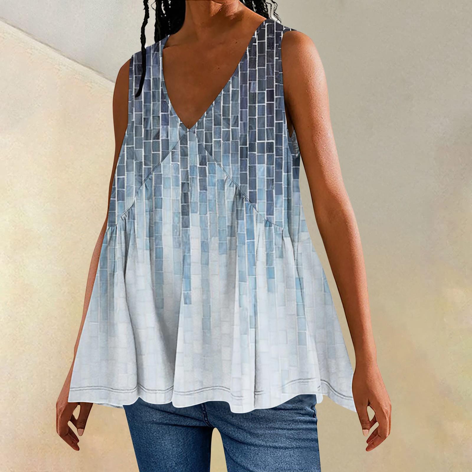 Женская летняя майка с V-образным вырезом, свободная посадка, струящаяся рубашка, повседневный многоуровневый жилет без рукавов с рюшами в стиле Babydoll XXL
Женская летняя майка с V-образным вырезом, свободная посадка, струящаяся рубашка, повседневный многоуровневый жилет без рукавов с рюшами в стиле Babydoll XXL