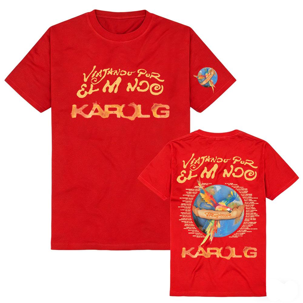 VIAJANDO POR EL MUNDO TROP TOUR 2026 Tshirts KAROL G Printing T-shirt Summer Cotton Fashion Tee Women Men Clothing S червоний
VIAJANDO POR EL MUNDO TROP TOUR 2026 Tshirts KAROL G Printing T-shirt Summer Cotton Fashion Tee Women Men Clothing S червоний