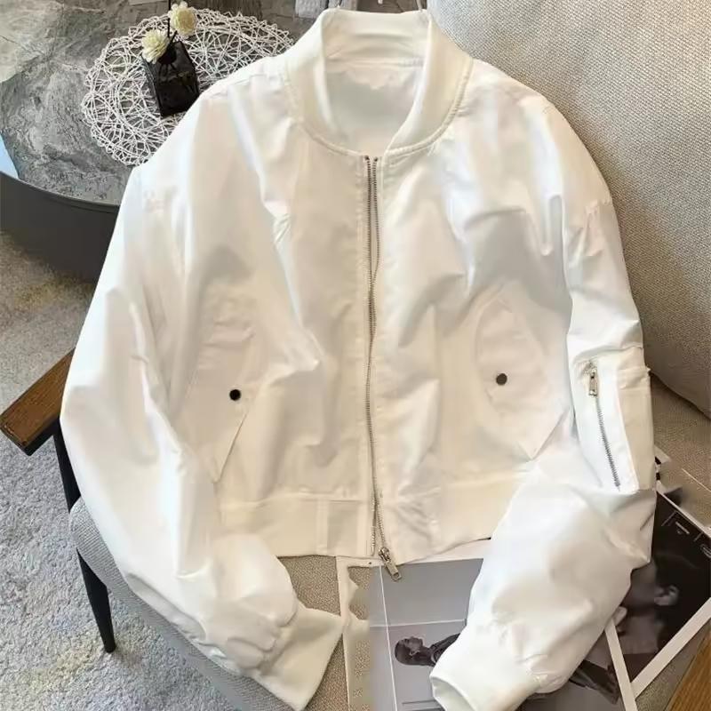 Women s Spring/Fall Loose-Fit Casual Short-Sleeve Baseball Jacket Long-Sleeve Vintage-Style Jacket Top XL білий
Women s Spring/Fall Loose-Fit Casual Short-Sleeve Baseball Jacket Long-Sleeve Vintage-Style Jacket Top XL білий