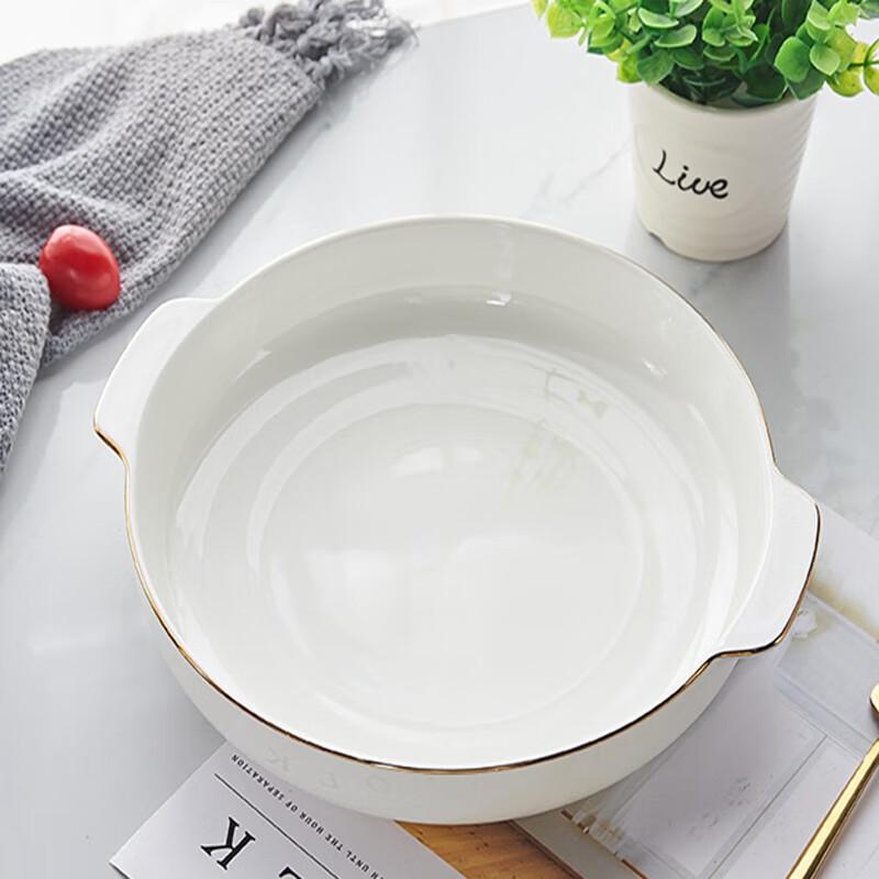 Керамическая обеденная тарелка с золотым ободком LISM
Керамическая обеденная тарелка с золотым ободком LISM
