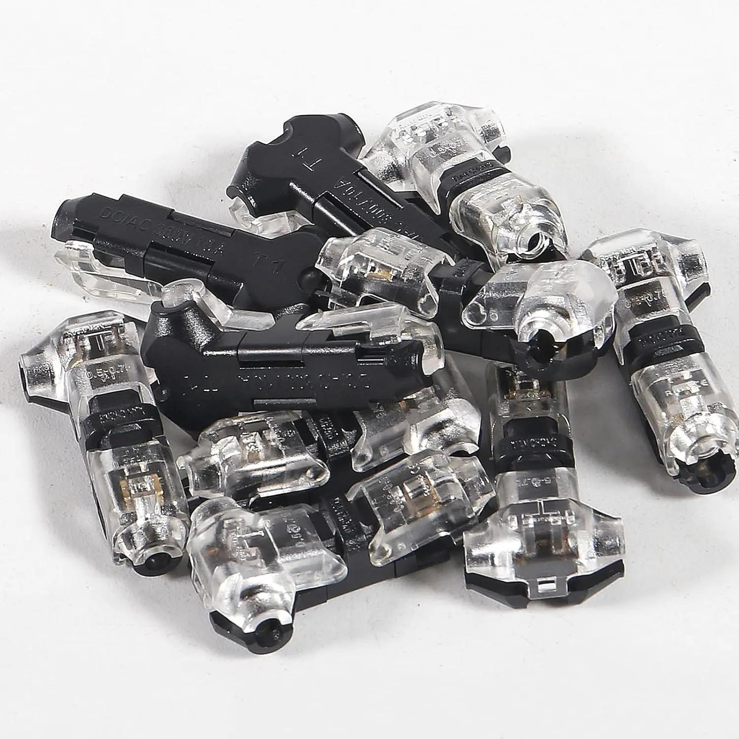 10pcs T Type 1 Pin Low Voltage Wire Connector, Quick Solderless Wire Splice Connector, T Tap Wire Connectors, No Stripping 1 Pin&T1
10pcs T Type 1 Pin Low Voltage Wire Connector, Quick Solderless Wire Splice Connector, T Tap Wire Connectors, No Stripping 1 Pin&T1