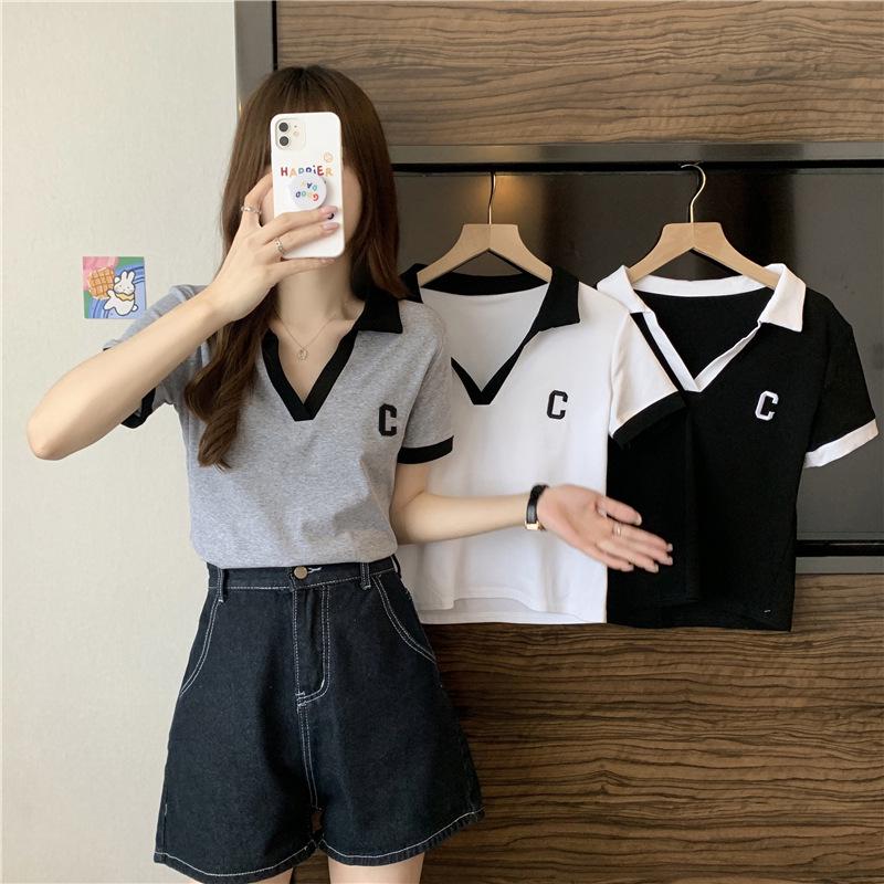 Plus Size Women s V-Neck Polo Shirt - Short Sleeve, Tummy-Covering Slim Fit, New for Summer 2025 L (recommended 95-105 jin) сірий колір
Plus Size Women s V-Neck Polo Shirt - Short Sleeve, Tummy-Covering Slim Fit, New for Summer 2025 L (recommended 95-105 jin) сірий колір