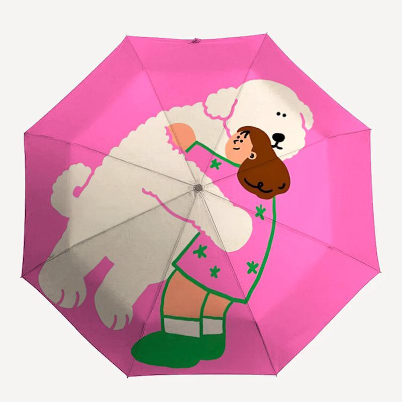 1pc Poodle Hug Friendship Adventure Auto Open/close, 8-Rib Iron Frame, Compact Folding Cute Umbrella All-Season Portable Umbrella for Travel 027
1pc Poodle Hug Friendship Adventure Auto Open/close, 8-Rib Iron Frame, Compact Folding Cute Umbrella All-Season Portable Umbrella for Travel 027