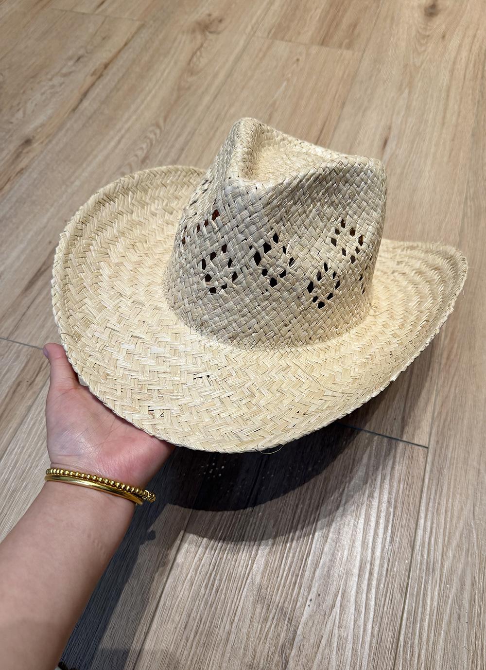 2026 Natural Raffia Straw Cowboy Hat for Women with Pearl Beaded Band Breathable Hollow Western Style Sun Cap for Beach Travel
2026 Natural Raffia Straw Cowboy Hat for Women with Pearl Beaded Band Breathable Hollow Western Style Sun Cap for Beach Travel
