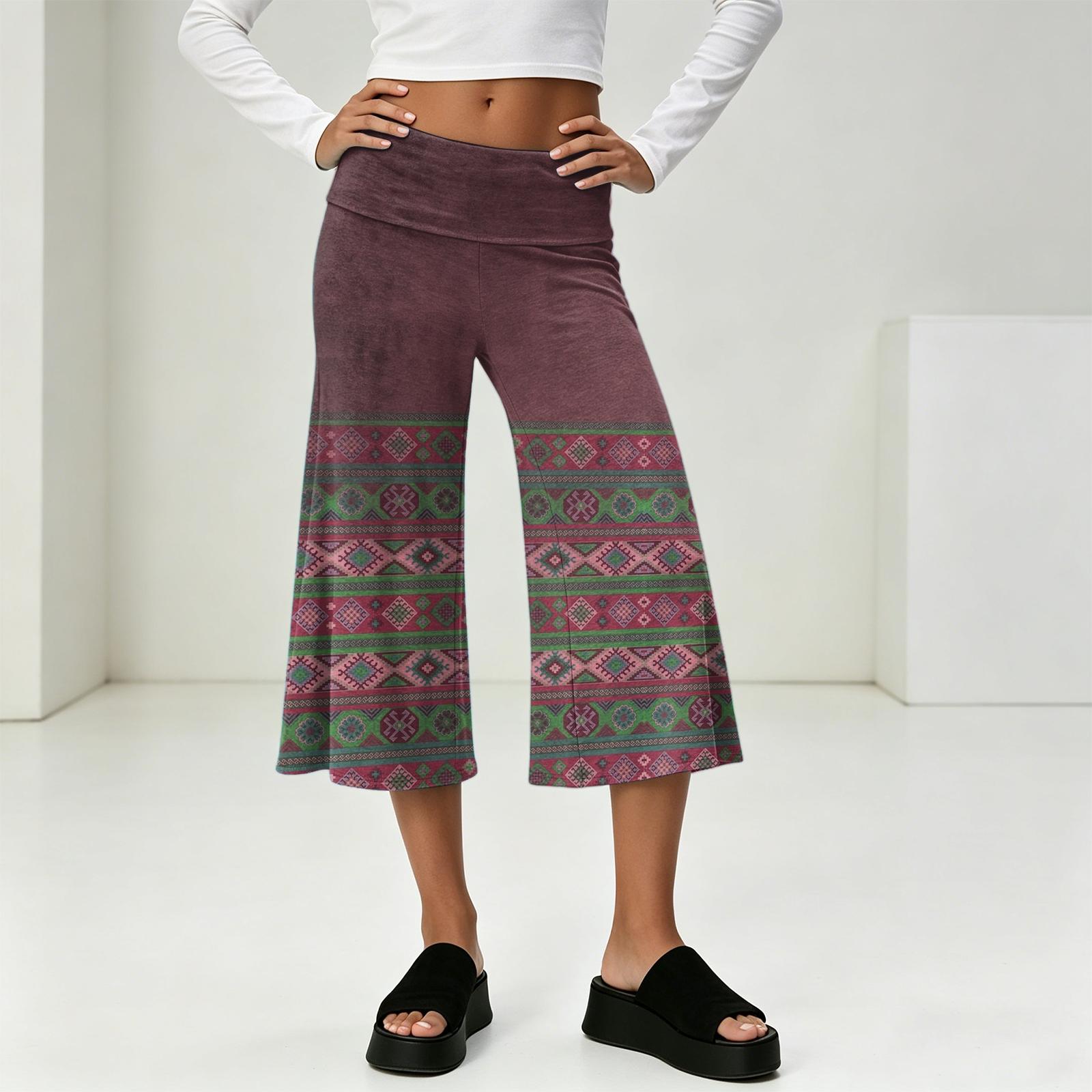 Fashionable Women s Summer Leisure Vacation High Waist Wide Leg Cropped Pants XL винний
Fashionable Women s Summer Leisure Vacation High Waist Wide Leg Cropped Pants XL винний