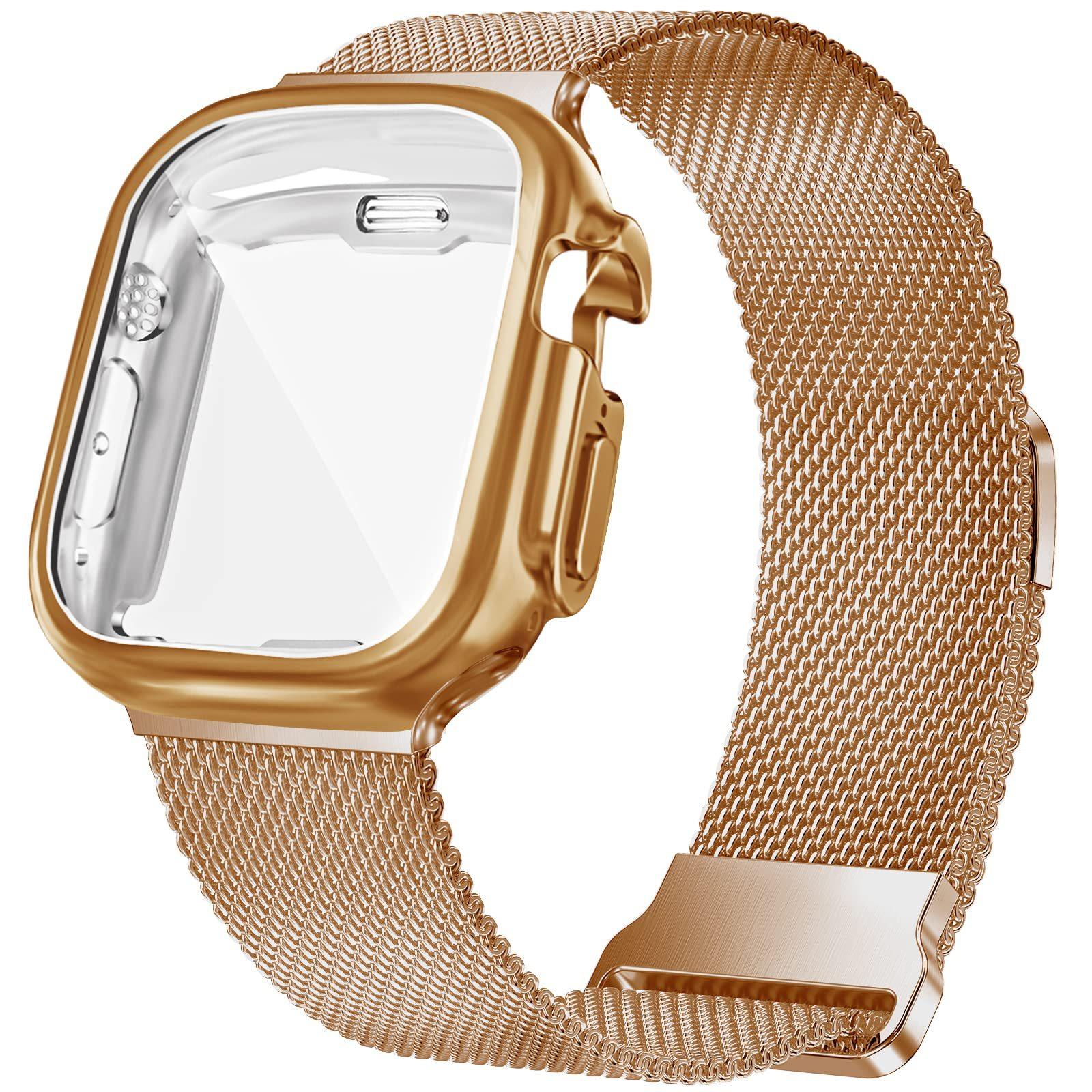 Applicable Apple Watch strap iwatch 10th generation ultra stainless steel Milan TPU all-inclusive electroplating protective case
Applicable Apple Watch strap iwatch 10th generation ultra stainless steel Milan TPU all-inclusive electroplating protective case