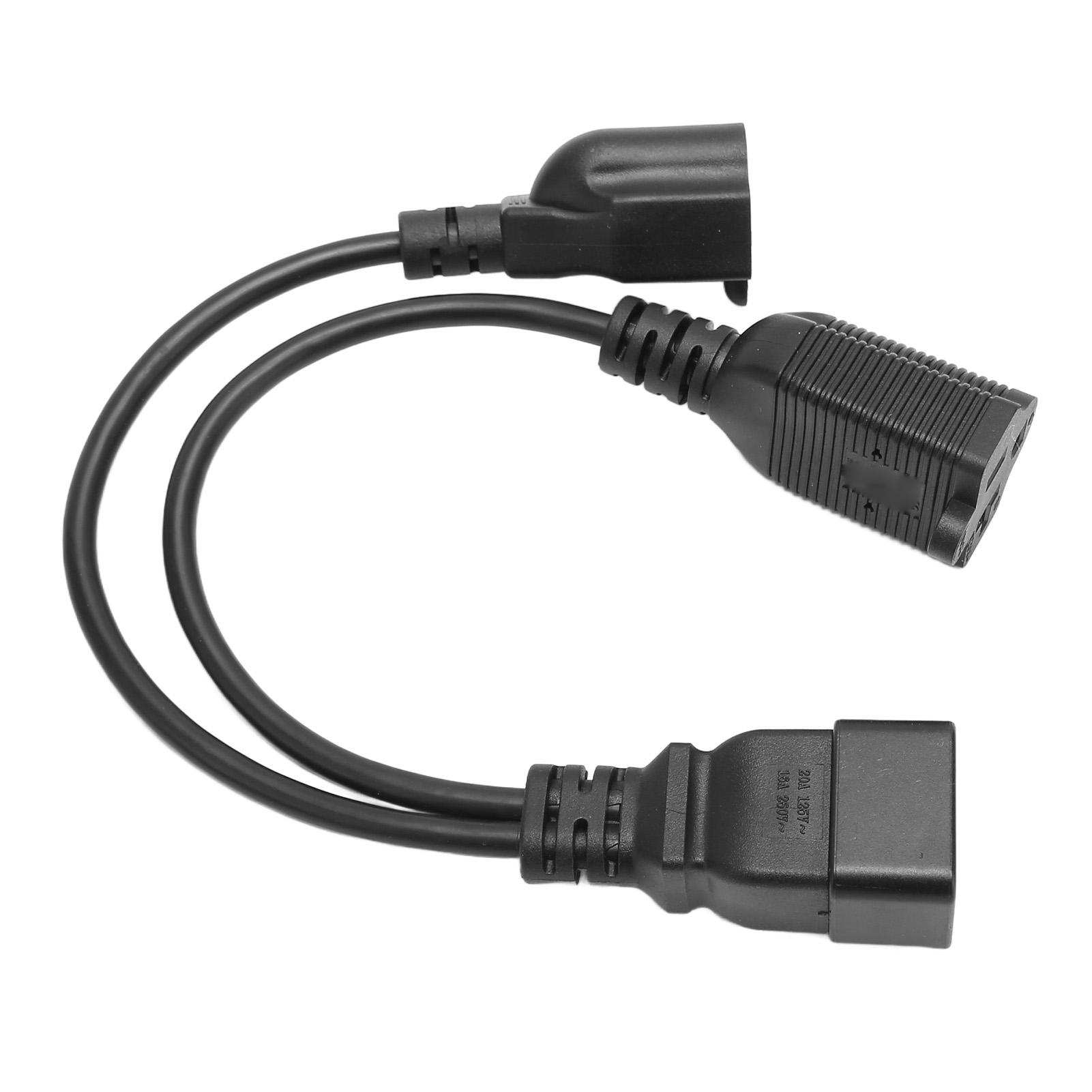 IEC320 C20 Male to 5‑15R 5‑20R Female Power Cable Plug and Play Reinforced PVC Shell 1 in 2 Out Y
IEC320 C20 Male to 5‑15R 5‑20R Female Power Cable Plug and Play Reinforced PVC Shell 1 in 2 Out Y