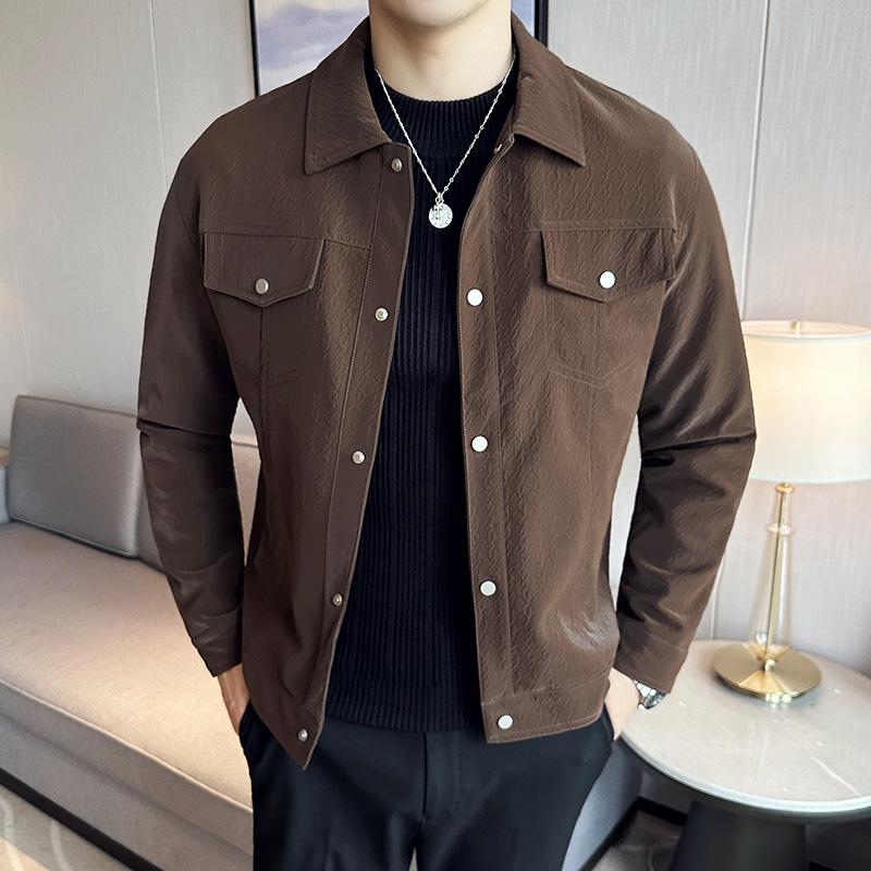 Мужская кожаная куртка Осень Новая Отложной воротник Приталенный Однотонная Повседневная Куртка Пальто Уличная одежда Высокое качество Мужская одежда Asian 3XL 72-80KG кофейный
Мужская кожаная куртка Осень Новая Отложной воротник Приталенный Однотонная Повседневная Куртка Пальто Уличная одежда Высокое качество Мужская одежда Asian 3XL 72-80KG кофейный