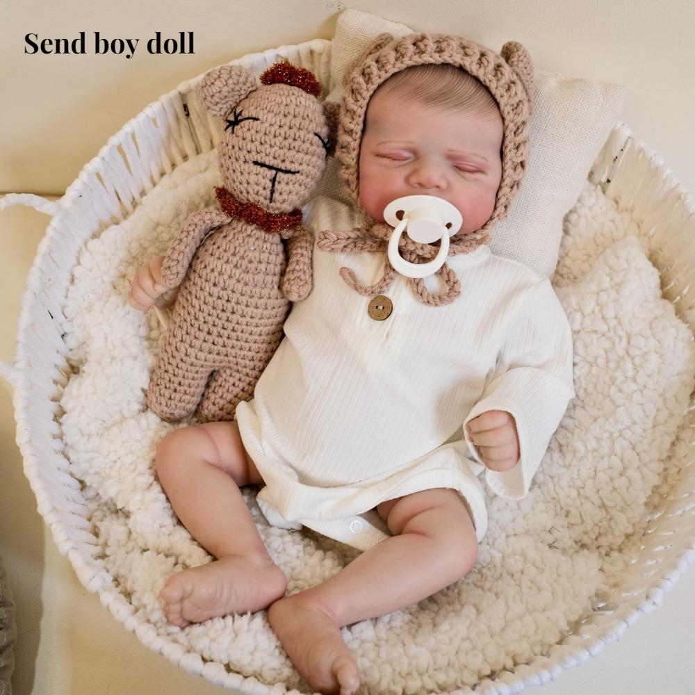 Lifelike 48cm Full Vinyl Reborn Dolls Pascale Real Looking Painting Hair Simulation Dolls Sleeping Alive Baby Dolls for Children New Year Holiday Gift boy doll
Lifelike 48cm Full Vinyl Reborn Dolls Pascale Real Looking Painting Hair Simulation Dolls Sleeping Alive Baby Dolls for Children New Year Holiday Gift boy doll