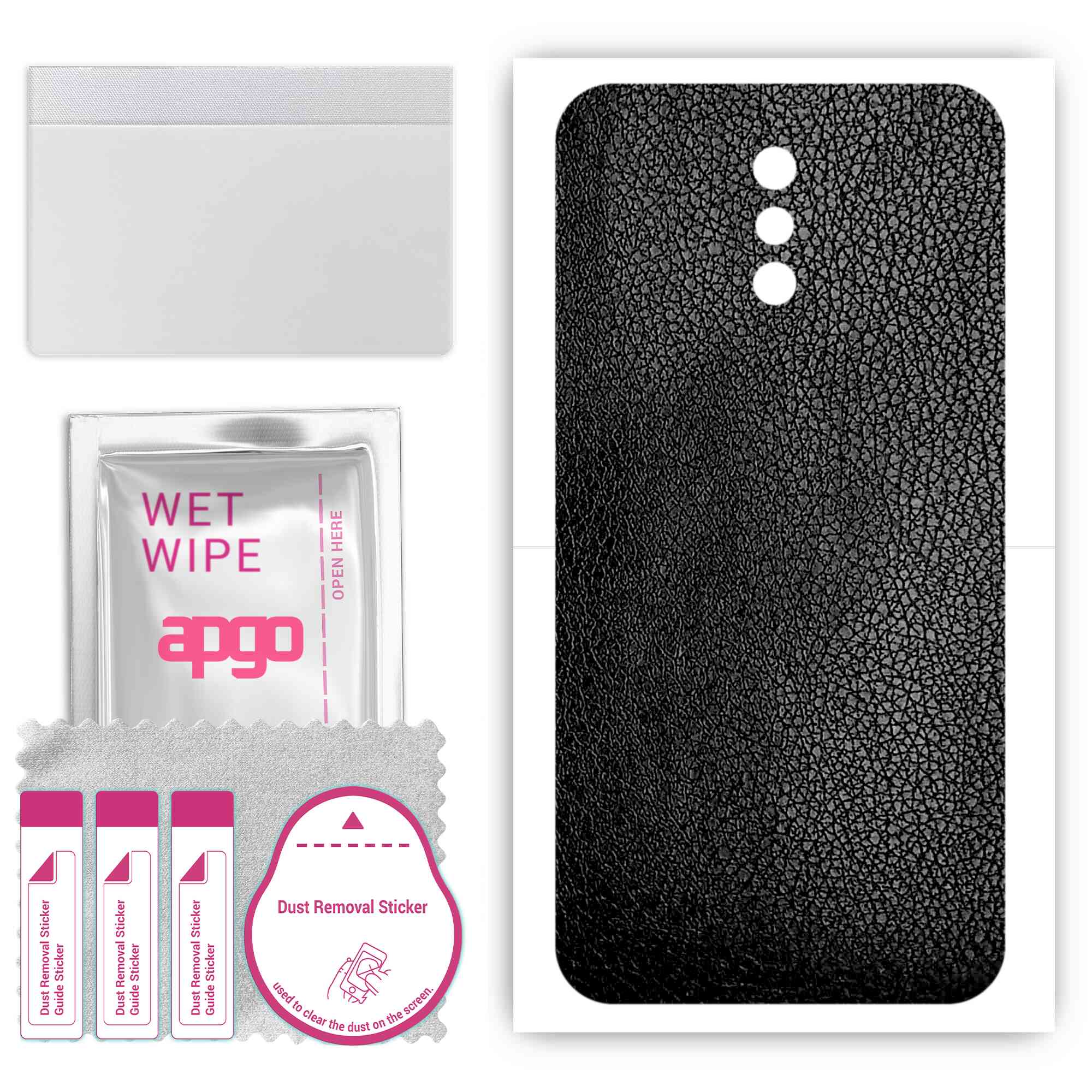 apgo Protective Skin Sticker for the back compatible with Doogee BL5000, Wrap Film, Foil, Vinyl - Pattern Black Leather
apgo Protective Skin Sticker for the back compatible with Doogee BL5000, Wrap Film, Foil, Vinyl - Pattern Black Leather