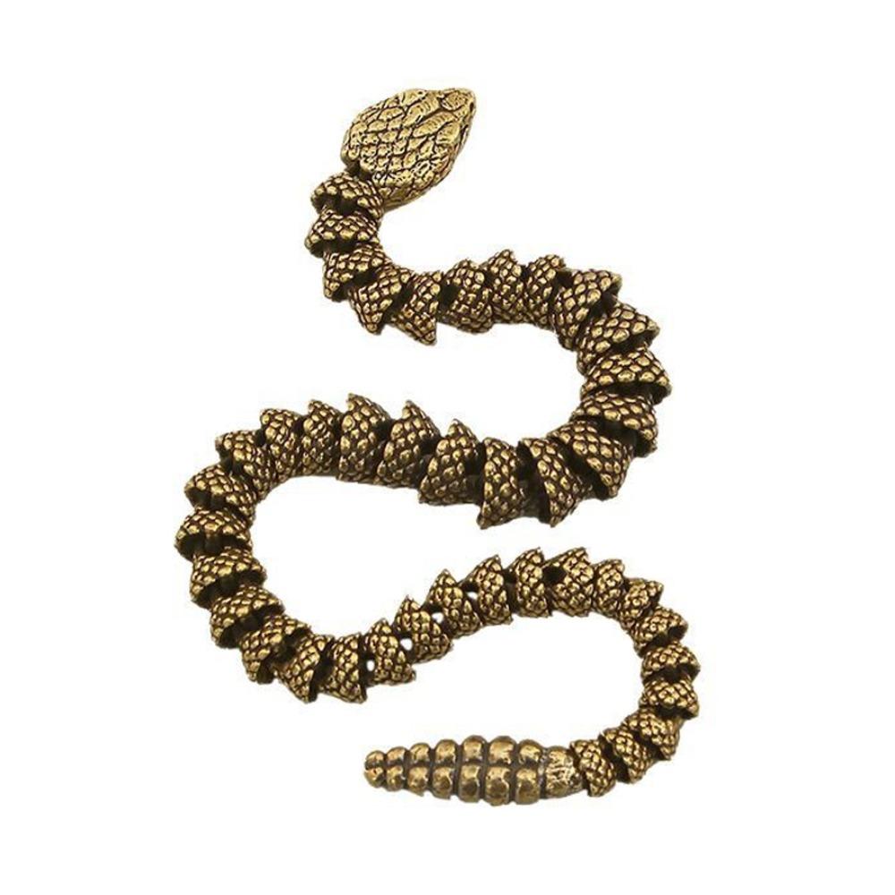 Brass Rattlesnake Statue 34cm Movable Snake Vintage Articulated Snake Ornament Home Decor 1PC
Brass Rattlesnake Statue 34cm Movable Snake Vintage Articulated Snake Ornament Home Decor 1PC