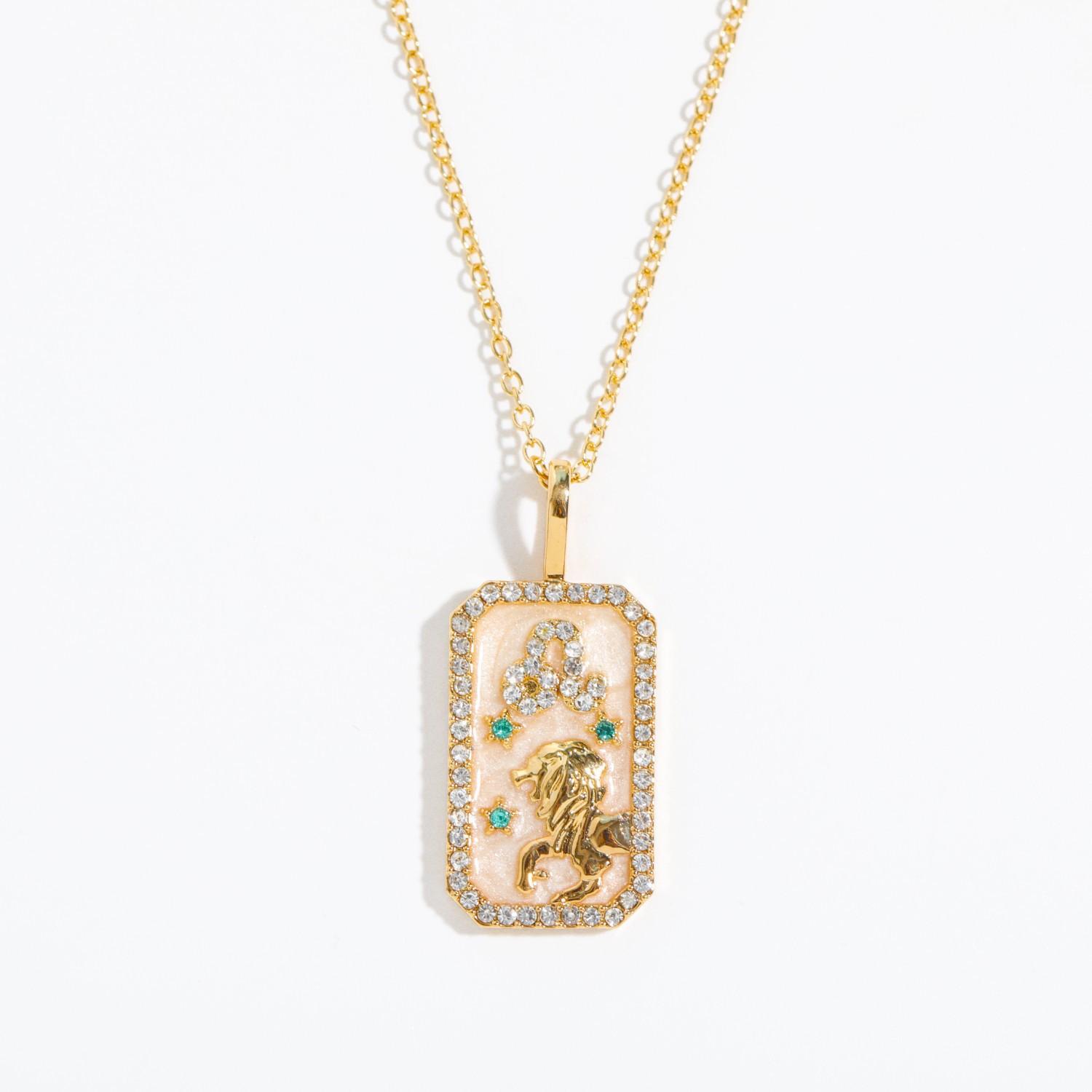 Vintage Tarot Zodiac Pendant Necklace, Gold Plated Shell Inlay CZ Chain for Daily & Occasion Wear
Vintage Tarot Zodiac Pendant Necklace, Gold Plated Shell Inlay CZ Chain for Daily & Occasion Wear