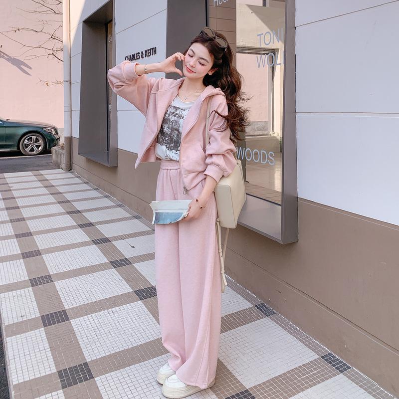 Korean Pink Hooded Jacket & Wide-Leg Pants Set for Women: Spring/Autumn Casual 2026 Collection S розовый
Korean Pink Hooded Jacket & Wide-Leg Pants Set for Women: Spring/Autumn Casual 2026 Collection S розовый