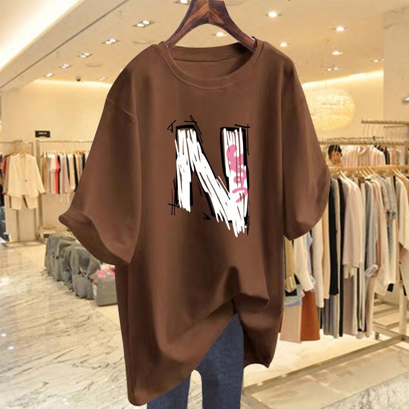 Pure cotton summer new t-shirt women s short sleeves loose large size women s clothing fashion versatile clothes trendy fashion flow XXXL
Pure cotton summer new t-shirt women s short sleeves loose large size women s clothing fashion versatile clothes trendy fashion flow XXXL