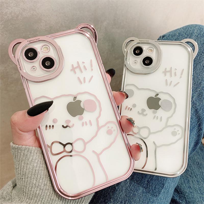 Милый мультяшный блестящий чехол с медвежьими ушками для Iphone 13 12 11 14 Pro Max Xs X 7 8 14 Plus, прозрачная задняя крышка телефона For iPhone XS Max серебряный
Милый мультяшный блестящий чехол с медвежьими ушками для Iphone 13 12 11 14 Pro Max Xs X 7 8 14 Plus, прозрачная задняя крышка телефона For iPhone XS Max серебряный
