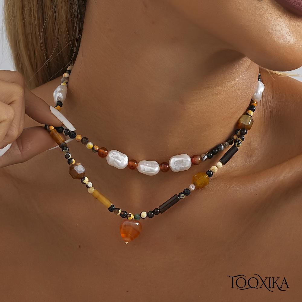 Ожерелье Tooxika с цветным нерегулярным искусственным жемчугом и натуральным камнем в форме сердца любви
Ожерелье Tooxika с цветным нерегулярным искусственным жемчугом и натуральным камнем в форме сердца любви
