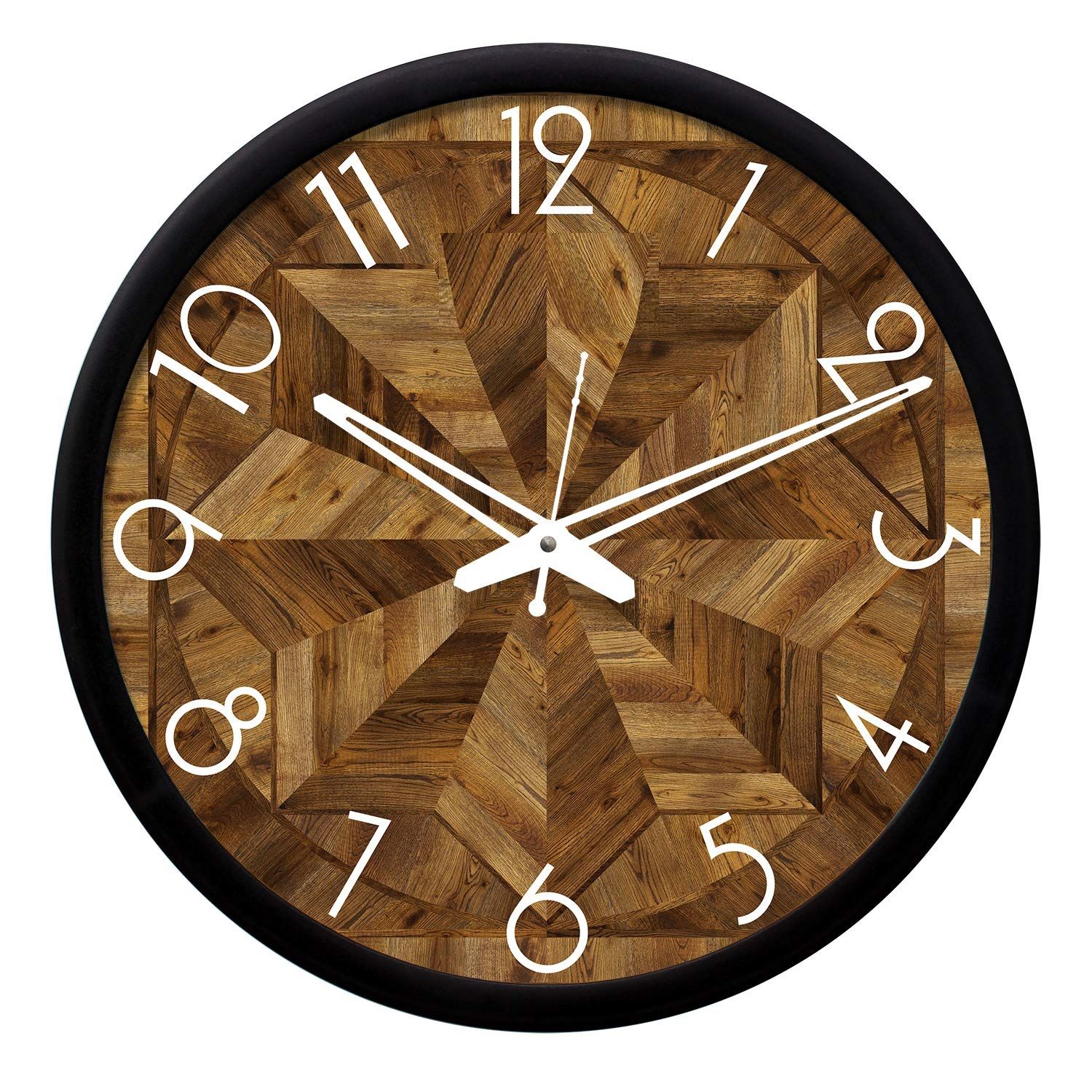 Современные настенные часы 12 дюймов из пластика и стекла - Дизайнерские (Бесшумное движение, черная рамка
Современные настенные часы 12 дюймов из пластика и стекла - Дизайнерские (Бесшумное движение, черная рамка