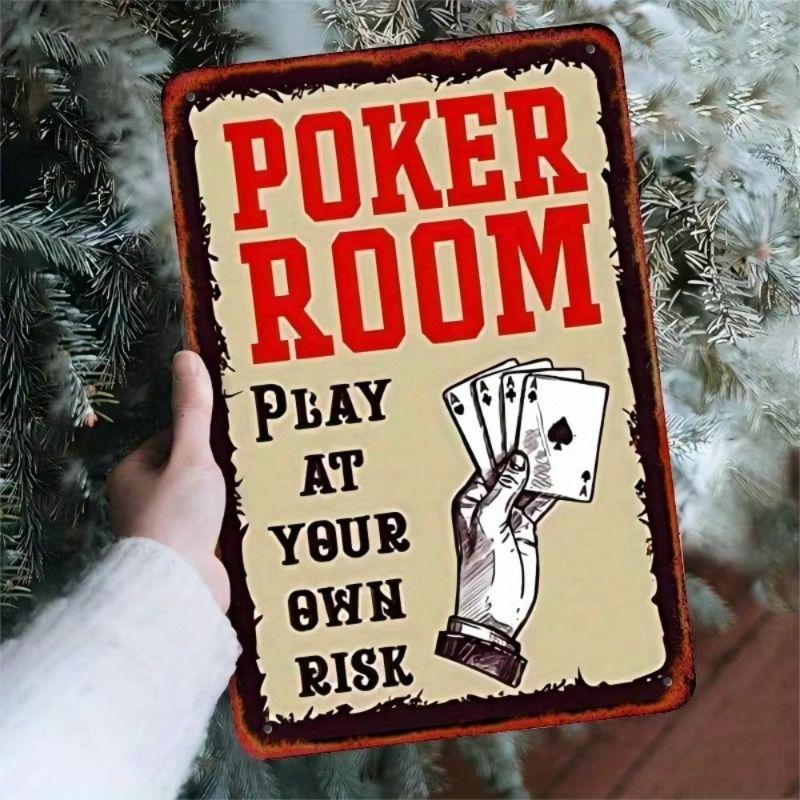 Poker Room Play At Your Own Risk Vintage Metal Poster Wall Art Bar Decor
Poker Room Play At Your Own Risk Vintage Metal Poster Wall Art Bar Decor