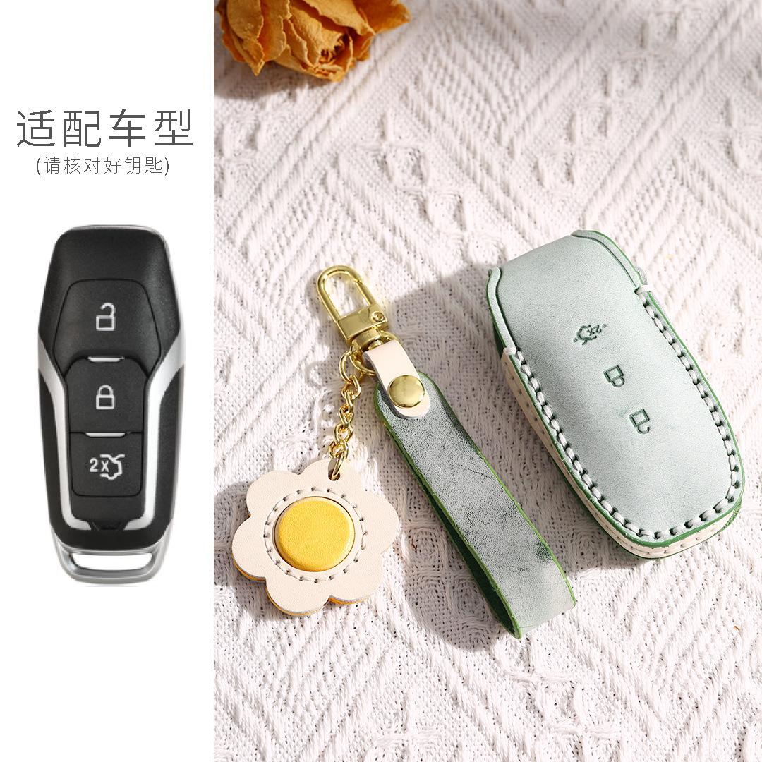 Suitable For Ford Taurus Car Key Cover High-End Vegetable Tanned Cowhide Handmade Keychain Women зелений
Suitable For Ford Taurus Car Key Cover High-End Vegetable Tanned Cowhide Handmade Keychain Women зелений