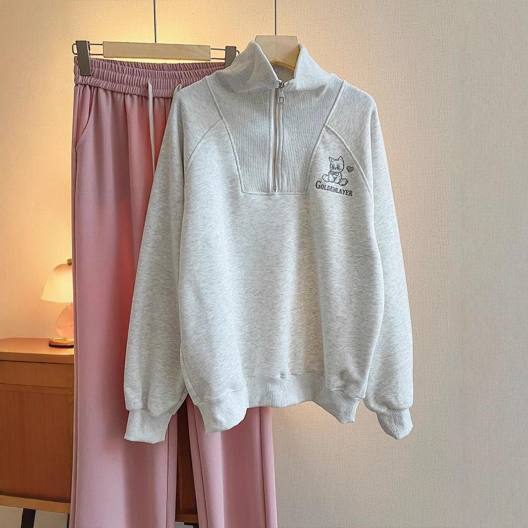 Women s Retro Zipper Hoodie: Turn-down Collar, Loose Fit, Thin Style for Spring/Autumn. 2XL (140-160 jin)
Women s Retro Zipper Hoodie: Turn-down Collar, Loose Fit, Thin Style for Spring/Autumn. 2XL (140-160 jin)