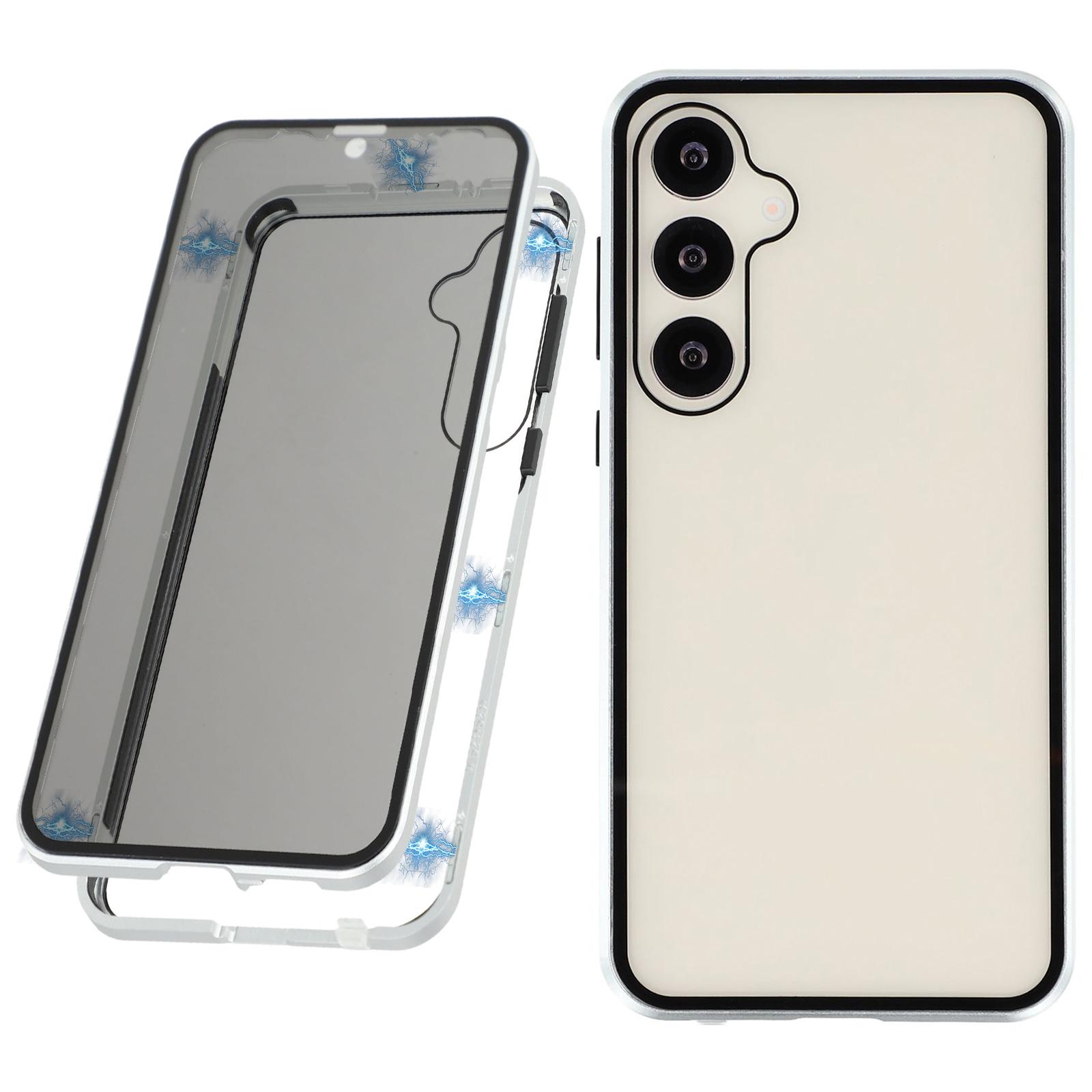 For Samsung Galaxy S25+/S24+ Case with Anti-Spy Screen Protector Tempered Glass Metal Phone Cover Magnetic Clasp Silver
For Samsung Galaxy S25+/S24+ Case with Anti-Spy Screen Protector Tempered Glass Metal Phone Cover Magnetic Clasp Silver