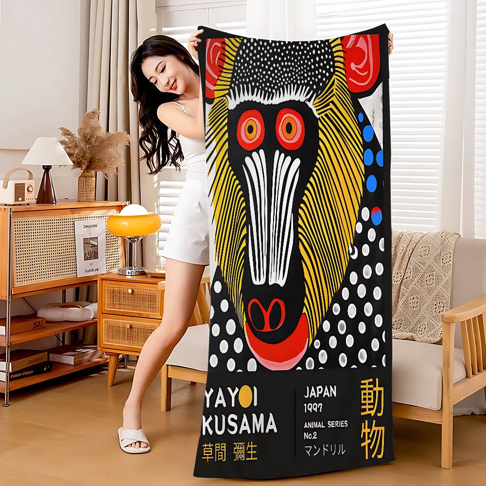 Pop Artist Yayoi K_Kusama Microfiber Blanket Quick Drying Beach Towels Oversized Printing Super Absorbent Pool Towel Blanket W40*H60(CM)
Pop Artist Yayoi K_Kusama Microfiber Blanket Quick Drying Beach Towels Oversized Printing Super Absorbent Pool Towel Blanket W40*H60(CM)