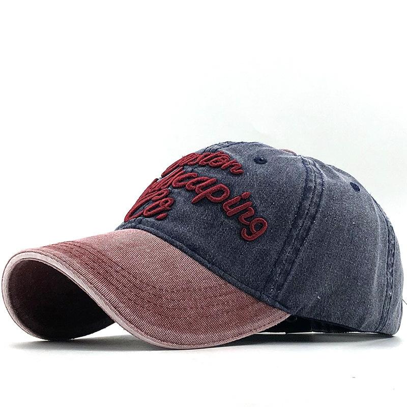 Splicing brim baseball cap Korean version sun hat embroidery letter sun hat men s and women s hats breathable Adjustable Темно-синій
Splicing brim baseball cap Korean version sun hat embroidery letter sun hat men s and women s hats breathable Adjustable Темно-синій