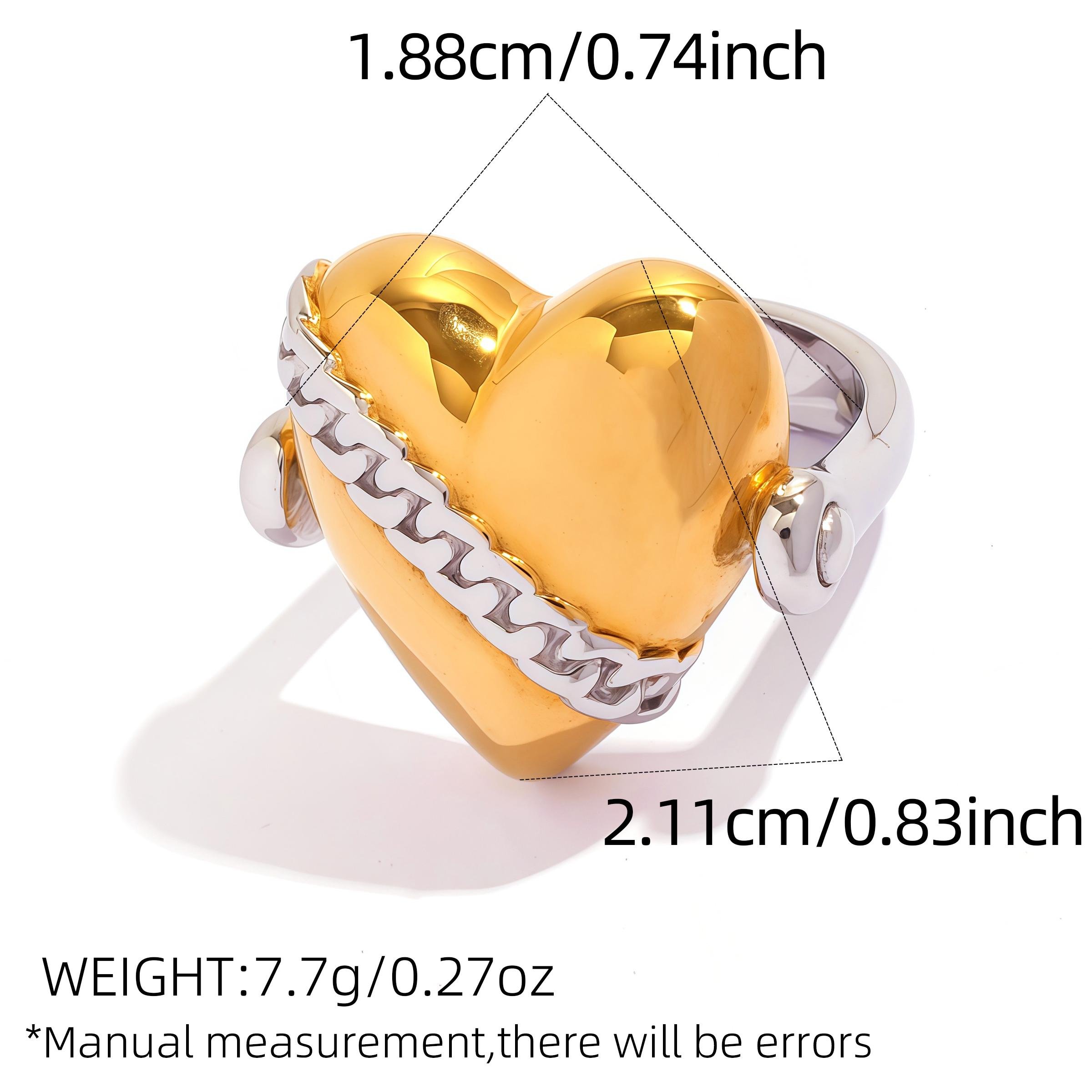 316L Mixed Color Three-dimensional Heart-shaped Chain Texture Stainless steel Women s Ring18K Gold PVD Plated Daily Zircon Gift
316L Mixed Color Three-dimensional Heart-shaped Chain Texture Stainless steel Women s Ring18K Gold PVD Plated Daily Zircon Gift