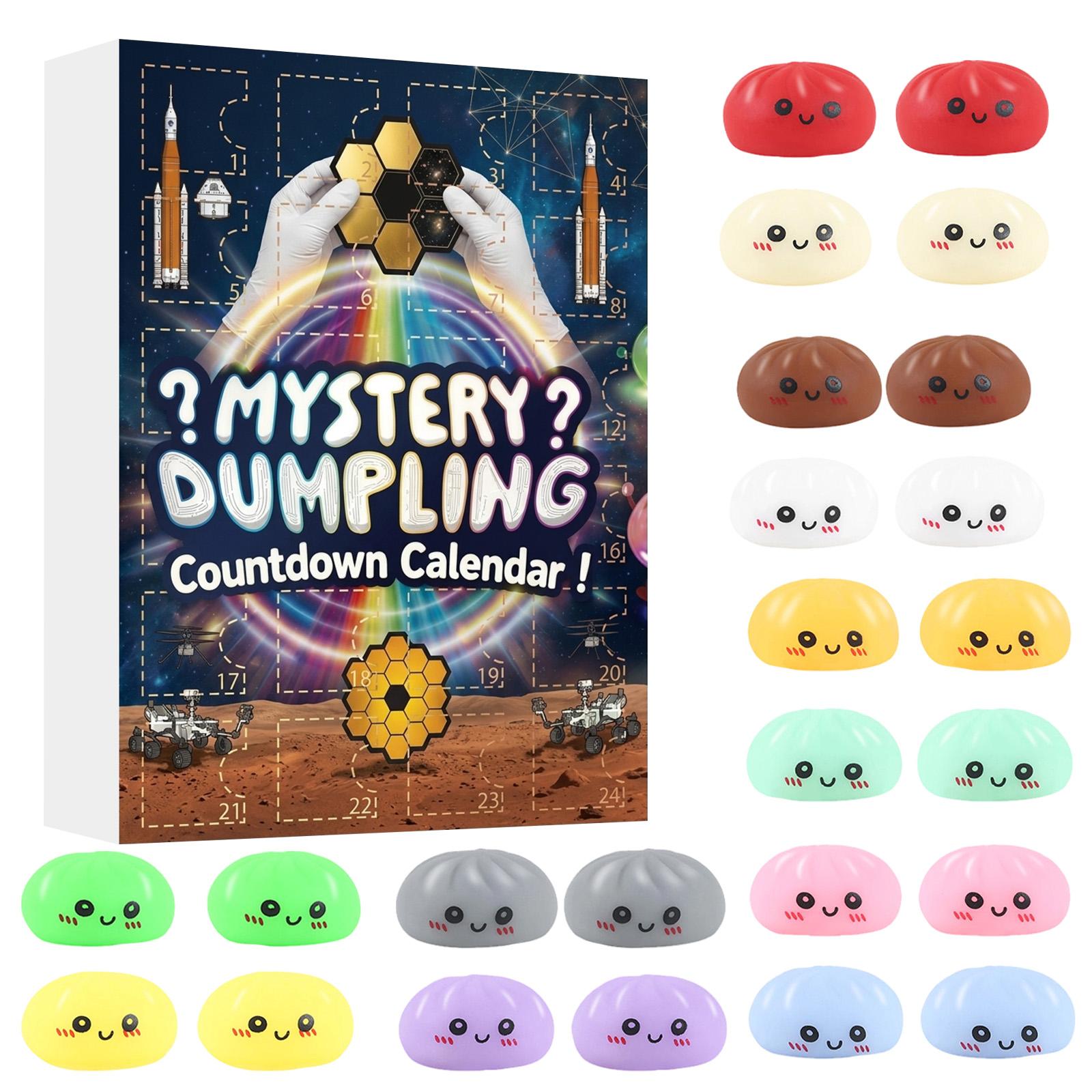 Mystery Dumpling Countdown Calendar with 24 Collectible Toys for Kids and Adults Gift Box Set for Holiday Surprises One Size
Mystery Dumpling Countdown Calendar with 24 Collectible Toys for Kids and Adults Gift Box Set for Holiday Surprises One Size