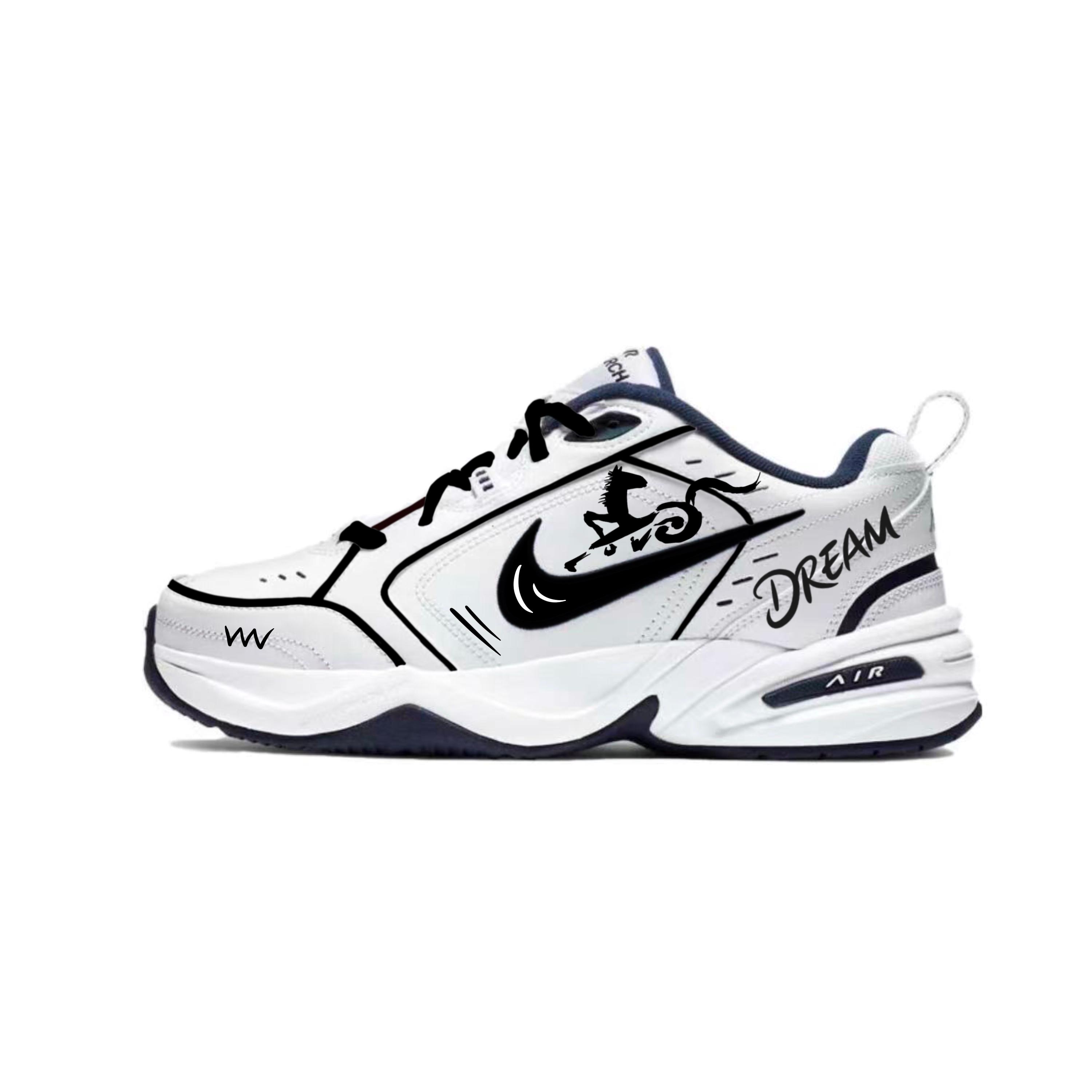 Nike Air Monarch 4 Dream As A Horse, Individual Niche Synthetic Leather Artistic Low top Chunky Sneakers Unisex 415445-102(Team640-) 40.5
Nike Air Monarch 4 Dream As A Horse, Individual Niche Synthetic Leather Artistic Low top Chunky Sneakers Unisex 415445-102(Team640-) 40.5