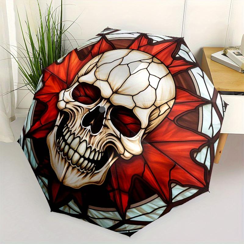 Stained Glass Skull with Red Maple Leaf Wall Art Decor Umbrella, Christmas Gift Y167
Stained Glass Skull with Red Maple Leaf Wall Art Decor Umbrella, Christmas Gift Y167