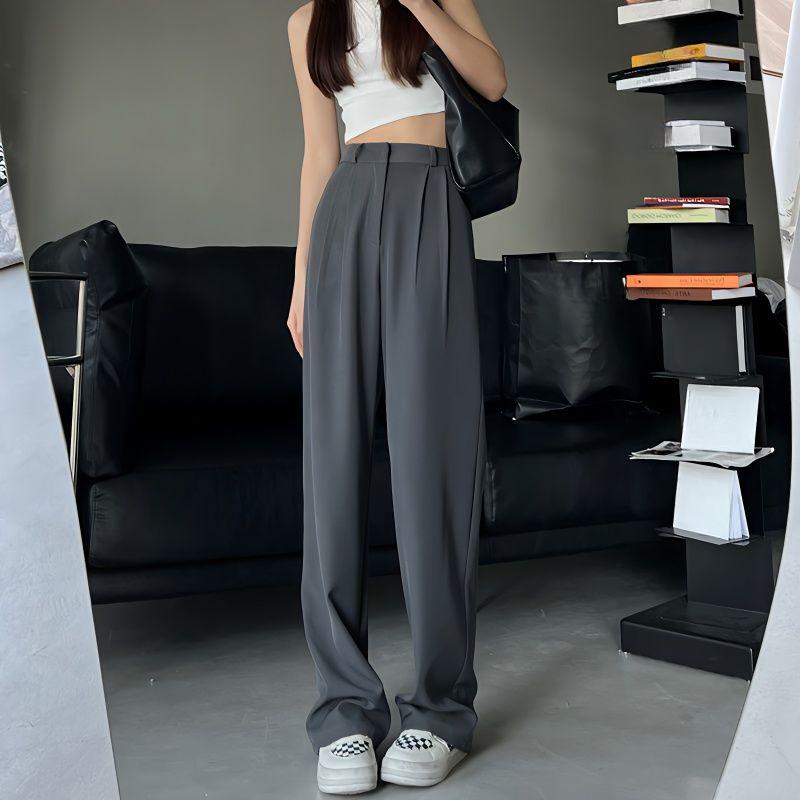 Elegant High Waist Loose Fit Grey Suit Wide Leg Pants for Women Spring Summer Autumn Straight-leg Casual Pants XXL сірий
Elegant High Waist Loose Fit Grey Suit Wide Leg Pants for Women Spring Summer Autumn Straight-leg Casual Pants XXL сірий