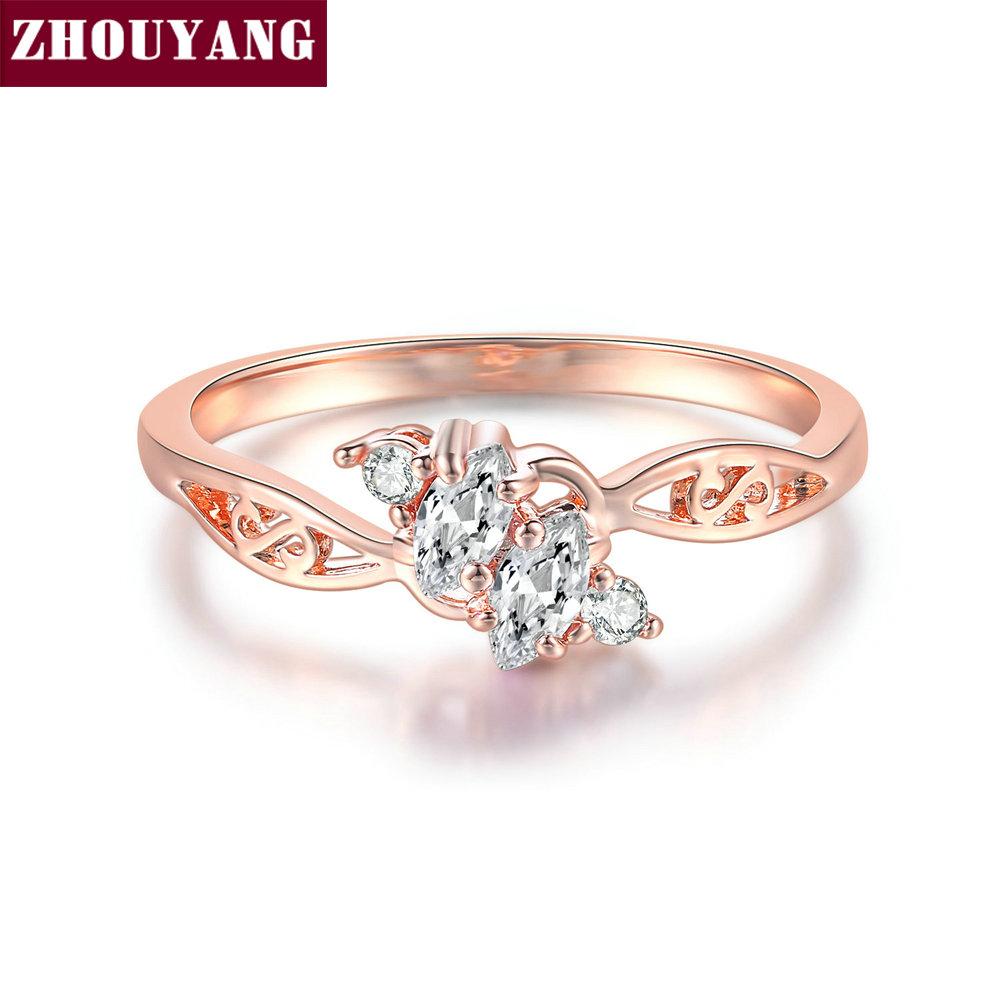 ZHOUYANG Ring For Women Elegant Style 3 Color CZ Crystal Hollow Out Rose Gold Color Engagement Fashion Jewelry R671 R777 5
ZHOUYANG Ring For Women Elegant Style 3 Color CZ Crystal Hollow Out Rose Gold Color Engagement Fashion Jewelry R671 R777 5