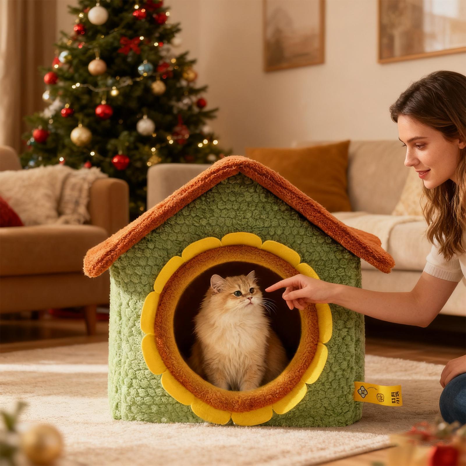 Pet House Washable Warm Shelter Removable Washable Kitten Bed Cave For Kittens Small Pets Play Corner Winter Christmas Cold China Mainland
Pet House Washable Warm Shelter Removable Washable Kitten Bed Cave For Kittens Small Pets Play Corner Winter Christmas Cold China Mainland