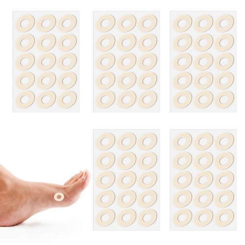 TOAURDA Sole Blister and Corn Pads (15 Pads x 5 Packs) Protective Cushion for Soles of Foot, Antibacterial, Circle-Shaped, Anti-Friction Pads (Large O
TOAURDA Sole Blister and Corn Pads (15 Pads x 5 Packs) Protective Cushion for Soles of Foot, Antibacterial, Circle-Shaped, Anti-Friction Pads (Large O