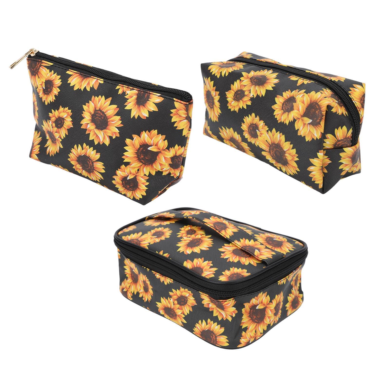 3pcs Sunflower Makeup Bags Travel Toiletry Bag Portable Gold Zipper Waterproof Storage Case Cosmetic Pouch
3pcs Sunflower Makeup Bags Travel Toiletry Bag Portable Gold Zipper Waterproof Storage Case Cosmetic Pouch