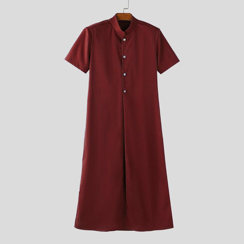 INCERUN Мужские повседневные туники с воротником-стойкой и короткими рукавами с разрезами S вино красного
INCERUN Мужские повседневные туники с воротником-стойкой и короткими рукавами с разрезами S вино красного