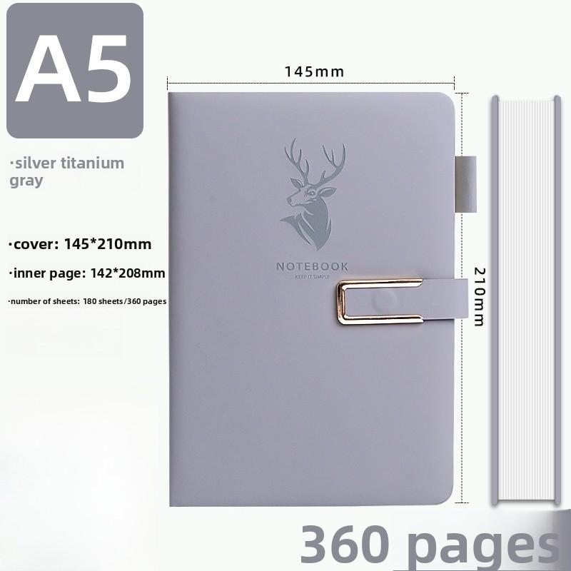 1pcs Business Notebook with Buckle Leather Cover Notebook for Students Professionals Multi-Color Office School Writing Journal A5 сірий
1pcs Business Notebook with Buckle Leather Cover Notebook for Students Professionals Multi-Color Office School Writing Journal A5 сірий