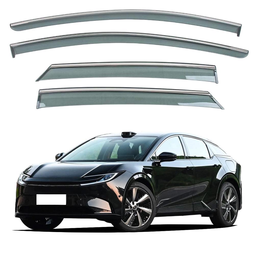 Toyota BZ5 2025 Window Rain Shields with Bright Trim and Deflectors
Toyota BZ5 2025 Window Rain Shields with Bright Trim and Deflectors