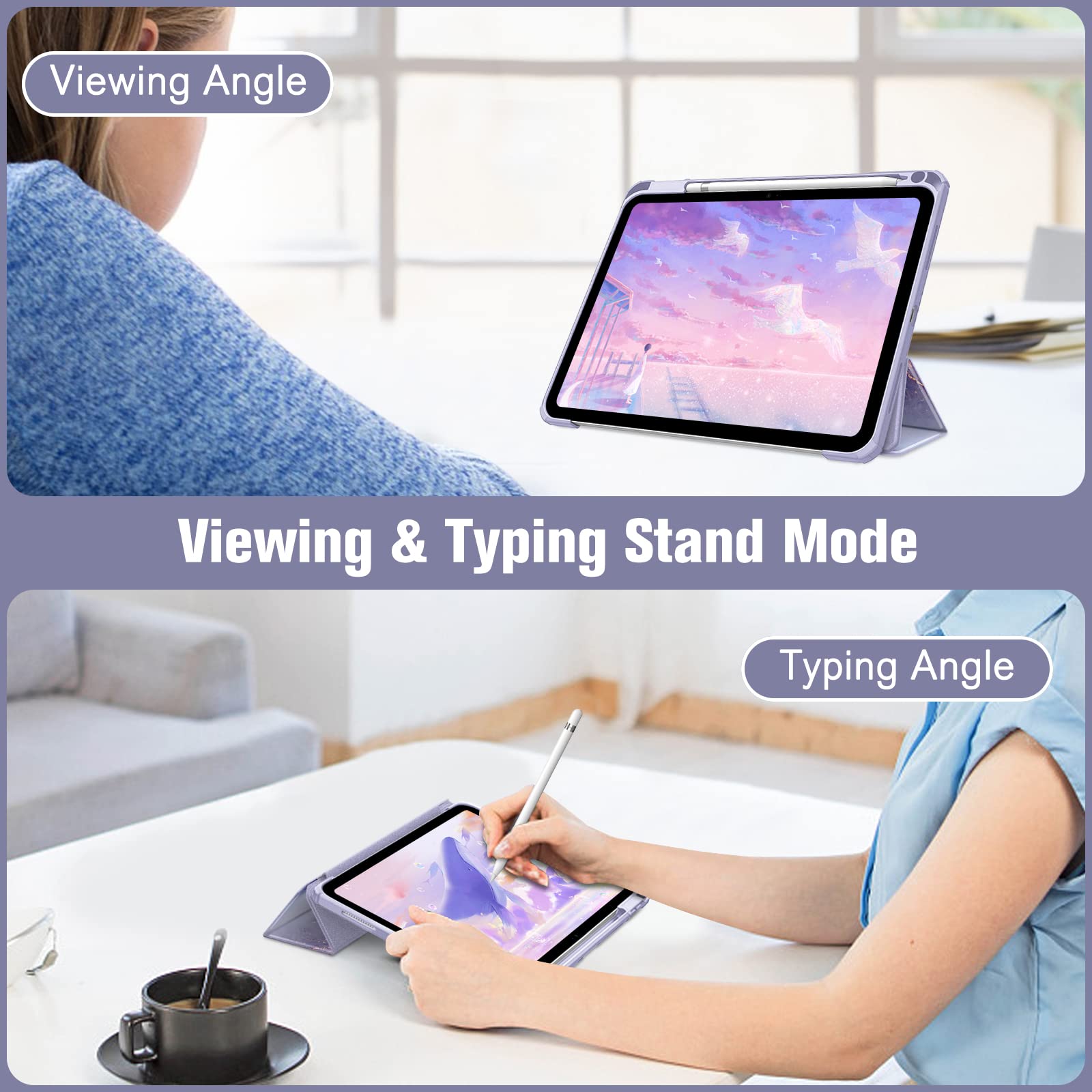 For iPad (2025)/10.9 (2022) Tablet Case Tri-Fold Stand Pattern Printing Clear Acrylic Leather Cover Purple Marble
For iPad (2025)/10.9 (2022) Tablet Case Tri-Fold Stand Pattern Printing Clear Acrylic Leather Cover Purple Marble