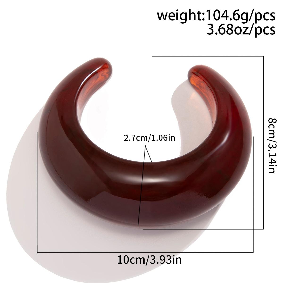 Big Boho Irregular Acrylic Resin Moon Shape Chunky Bangles for Women on Hand Goth Geometric Charm Bracelets Couple Jewelry Gift
Big Boho Irregular Acrylic Resin Moon Shape Chunky Bangles for Women on Hand Goth Geometric Charm Bracelets Couple Jewelry Gift