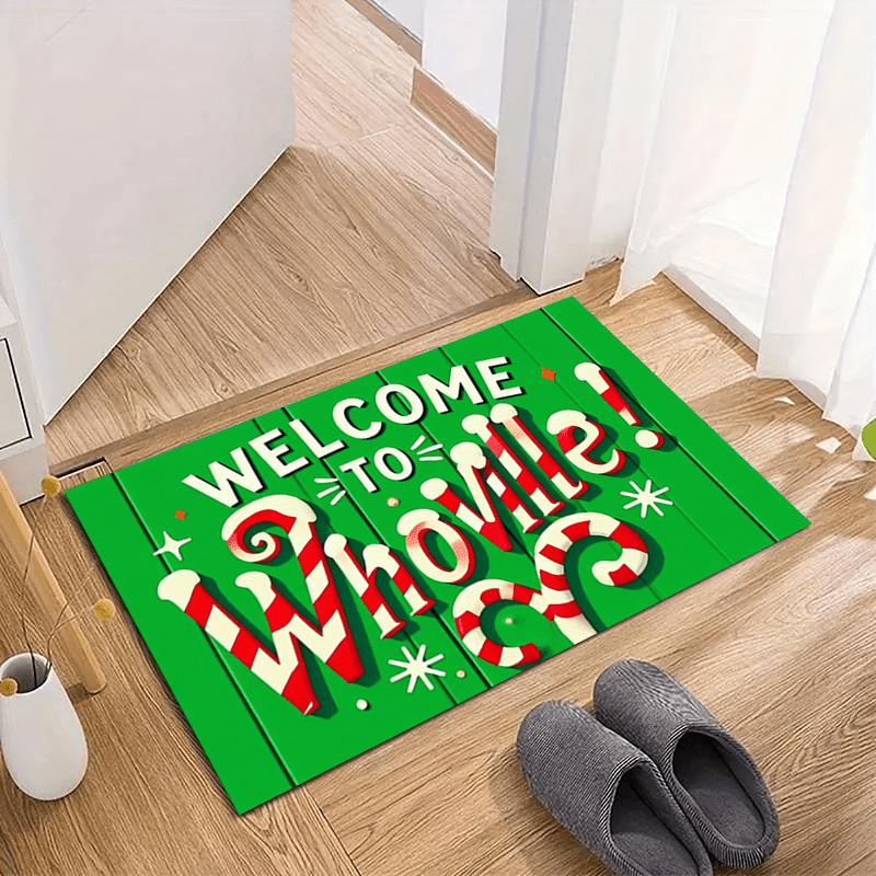 Whoville Welcome Mat Carpet, Dr. Seuss Inspired Candy Cane Stripes Anti-Slip Soft Absorbent Machine Washable for Entryway Decor 40x60cm
Whoville Welcome Mat Carpet, Dr. Seuss Inspired Candy Cane Stripes Anti-Slip Soft Absorbent Machine Washable for Entryway Decor 40x60cm