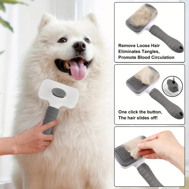 One-Button Pet Deshedding Brush - Detangles & Removes Loose Hair for Dogs & Cats, Easy Clean, Ergonomic Grip United States
One-Button Pet Deshedding Brush - Detangles & Removes Loose Hair for Dogs & Cats, Easy Clean, Ergonomic Grip United States