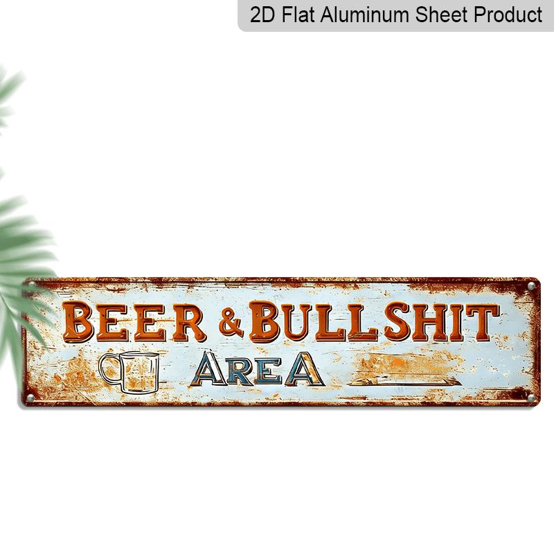 2D Flat, 1pc Funny Beer & Bullshit Area Vintage Metal Sign - Rustic Bar Aluminum Decorative Sign, for Man Cave, Pub, Farmhouse - Durable Aluminum 40cm x 10cm
2D Flat, 1pc Funny Beer & Bullshit Area Vintage Metal Sign - Rustic Bar Aluminum Decorative Sign, for Man Cave, Pub, Farmhouse - Durable Aluminum 40cm x 10cm
