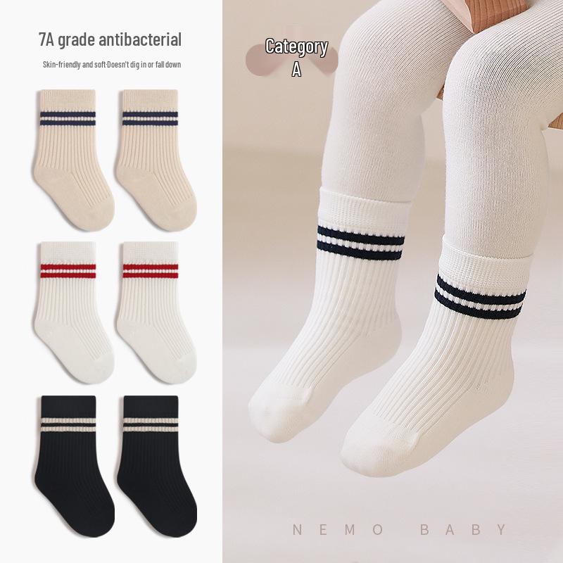 Preppy Style Mid-Calf Baby Socks – Kids Spring, Summer, and Autumn Boneless Socks for Boys and Girls S 0-1 year
Preppy Style Mid-Calf Baby Socks – Kids Spring, Summer, and Autumn Boneless Socks for Boys and Girls S 0-1 year