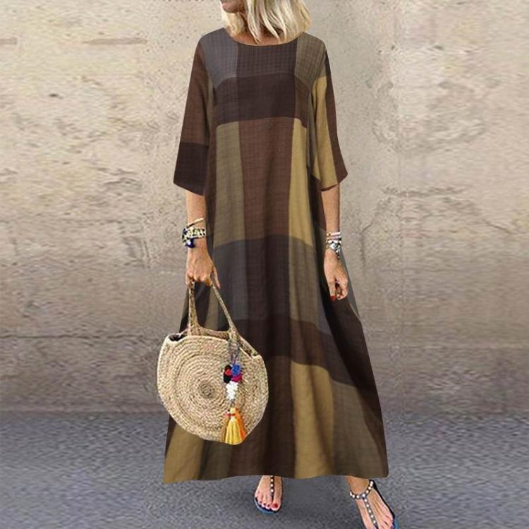 Plus Size Maxi Dress Women Casual Loose Big Swing Plaid Sundress Long Sleeve Vestidos Longos Robe Baggy Dresses Fashion S жёлтый
Plus Size Maxi Dress Women Casual Loose Big Swing Plaid Sundress Long Sleeve Vestidos Longos Robe Baggy Dresses Fashion S жёлтый