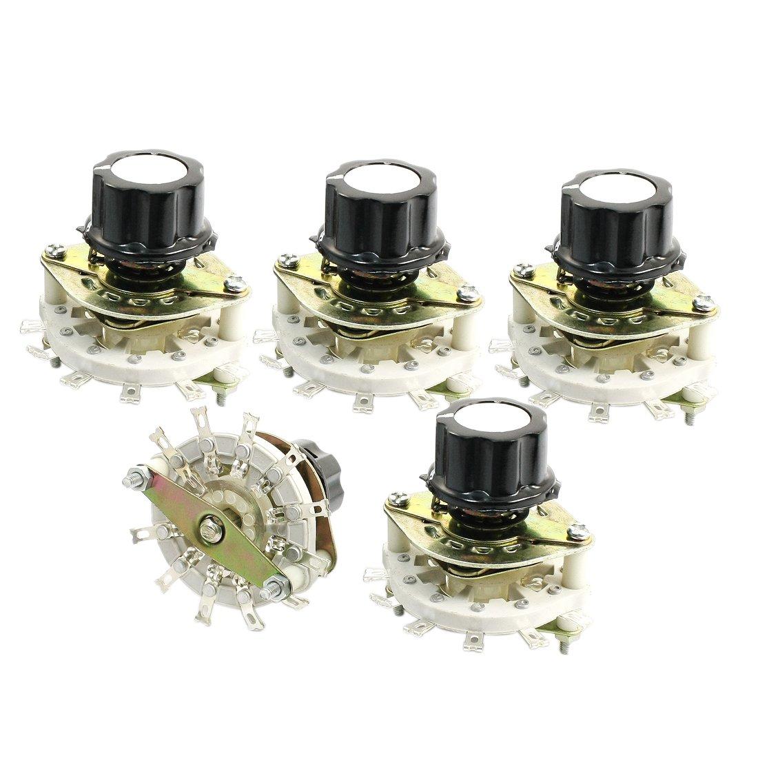 uxcell Rotary Switch 6mm Knurled 12 1 11 Selector, Diameter, Shaft, Pins, Pole, Positions, 5-Pack
uxcell Rotary Switch 6mm Knurled 12 1 11 Selector, Diameter, Shaft, Pins, Pole, Positions, 5-Pack