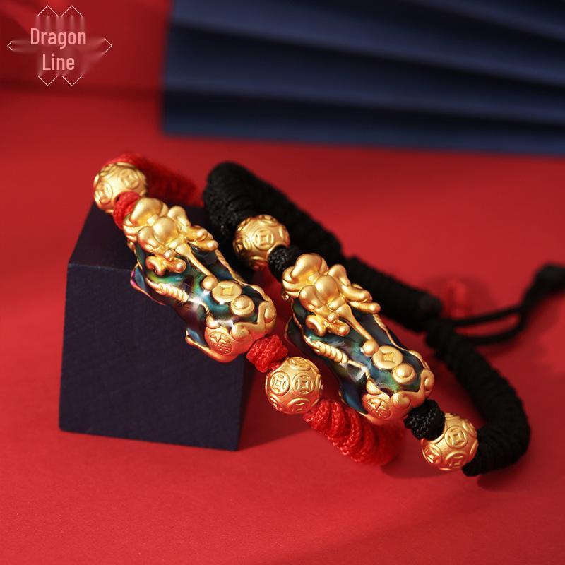 Dragon Knot Sterling Silver Color-Changing Pixiu Bracelet - Men s Woven Rope Pikachu Gift for Boyfriend
Dragon Knot Sterling Silver Color-Changing Pixiu Bracelet - Men s Woven Rope Pikachu Gift for Boyfriend