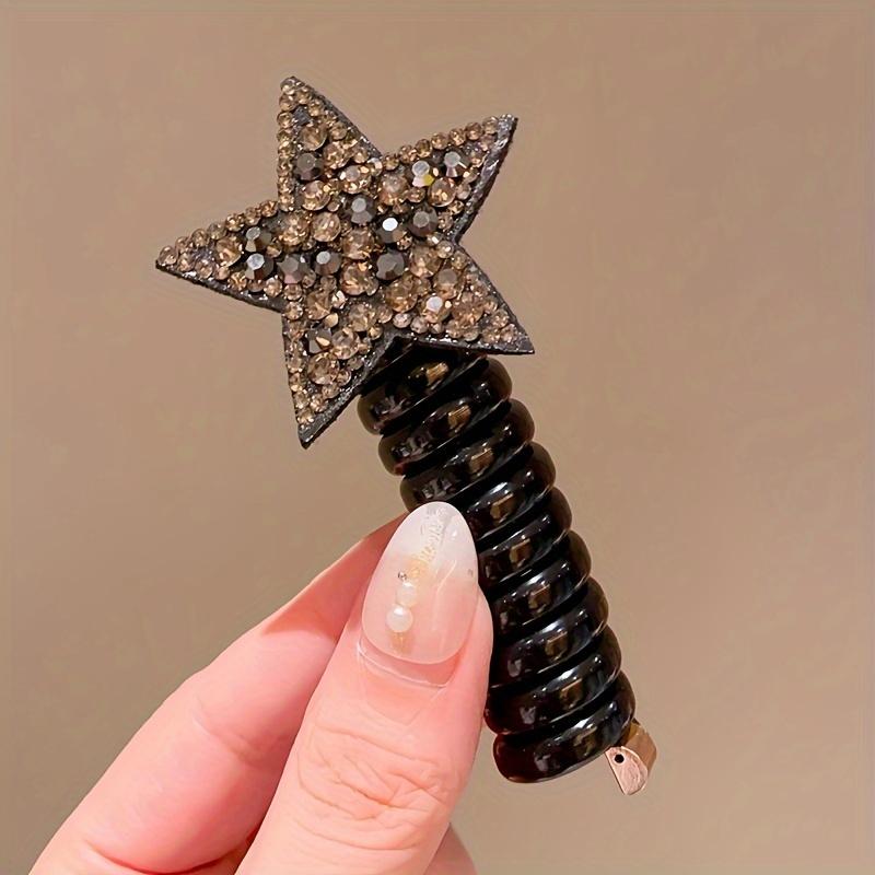 Rhinestone Star Phone Cord Hair Ties For Girls, Colorful Spiral Scrunchies, Hair Accessories For Girls Gift сірий
Rhinestone Star Phone Cord Hair Ties For Girls, Colorful Spiral Scrunchies, Hair Accessories For Girls Gift сірий