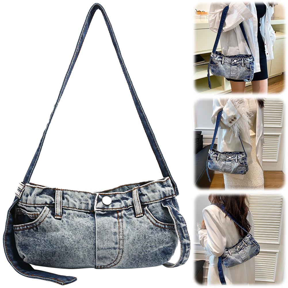 Denim Shoulder Bag with Zipper Women Satchel Purse Vintage Handbag Hobo Bag for Work Travel
Denim Shoulder Bag with Zipper Women Satchel Purse Vintage Handbag Hobo Bag for Work Travel